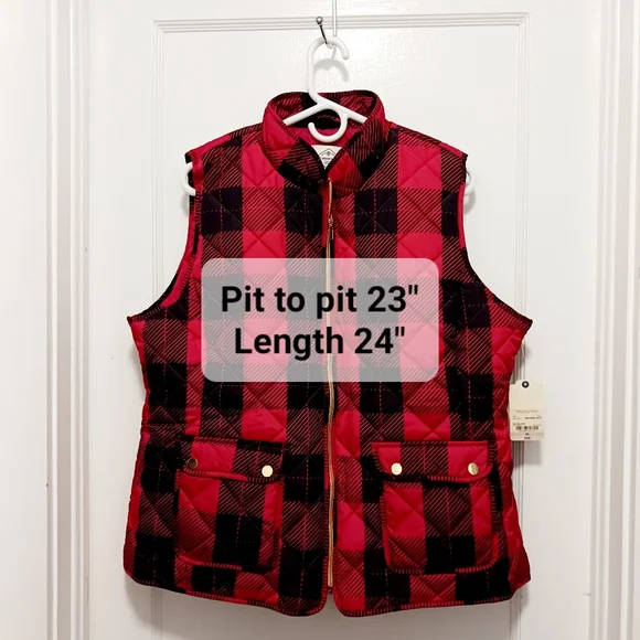St. John's Bay Puffer Vest SZ 0X NWT - Picture 7 of 9